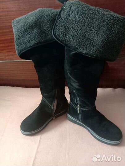 Зимние сапоги ботфорты
