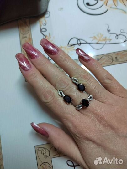 Серьги серебро и кольцо