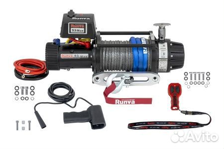 Лебедка 12V Runva 9500 lbs 4350 кг MAX синт.трос