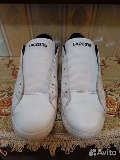 Кеды мужские Lacoste, 41 размер, белые, оригинал