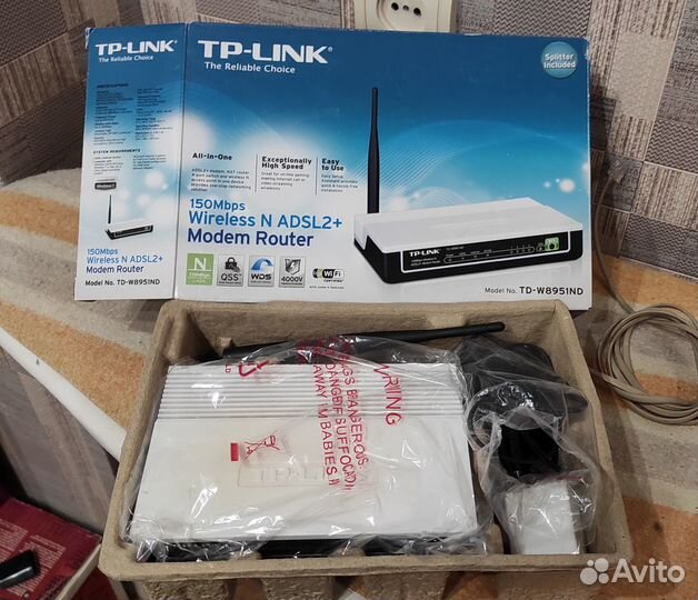 Wi-Fi роутер TP-link TD-W8951N, adsl2
