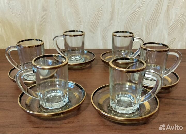 Чайный набор из прозрачного стекла