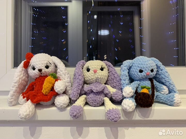 Мягкая игрушка зайчик, ручная работа