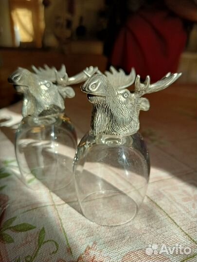 Графин и две рюмки перевертыши хрустальный СССР