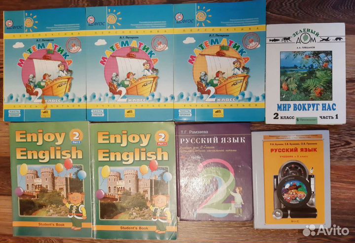 Учебники с 1 по 7 класс