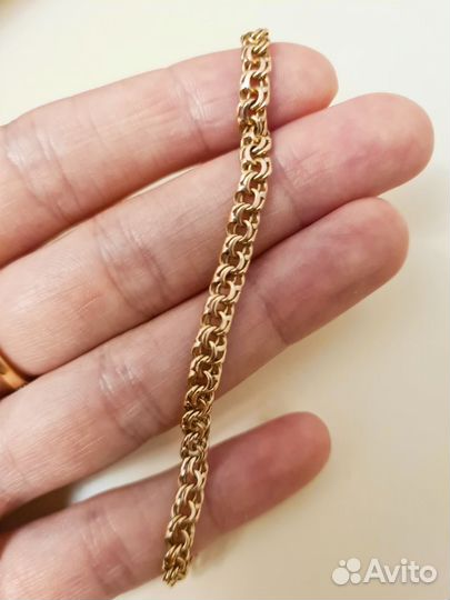 Мужской золотой браслет 585 пробы