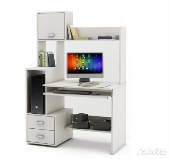 Стол компьютерный Имидж-40 (Белый)