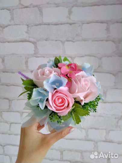 Букеты из мыльных роз