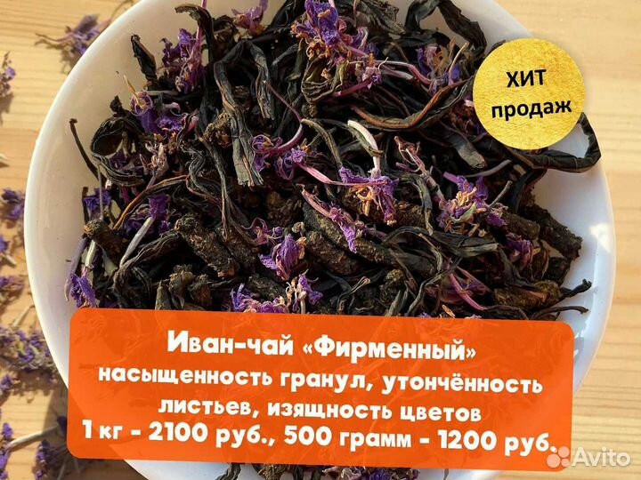 Иван-чай 250 г 2024-го: малина,мелисса,имбирь и др