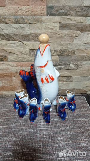 Коньячный набор рыбки СССР