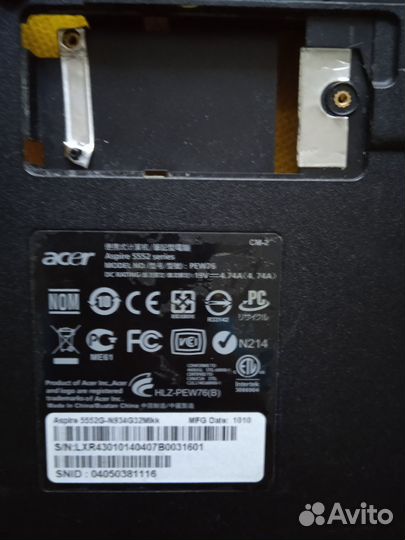 Поддон для ноутбука Acer Aspire 5552g