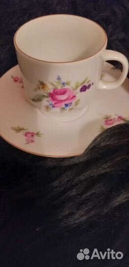 Кофейно -чайная пара,фарфор Чехословакия 70е