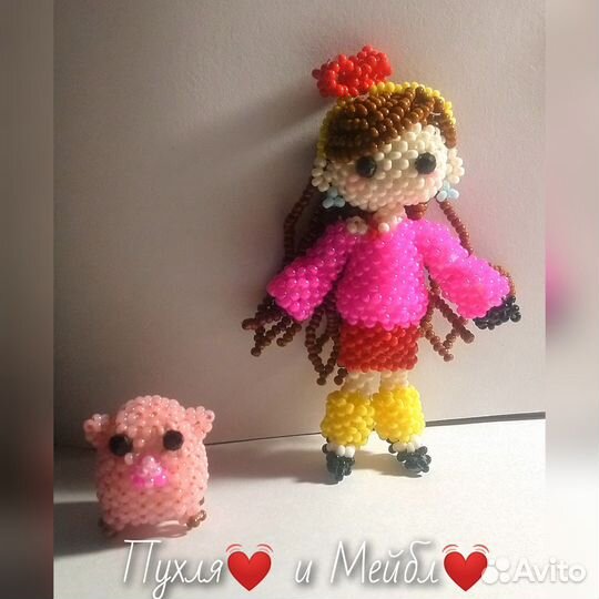 Амигуруми из бисера мейбл и пухля из гравити фолз