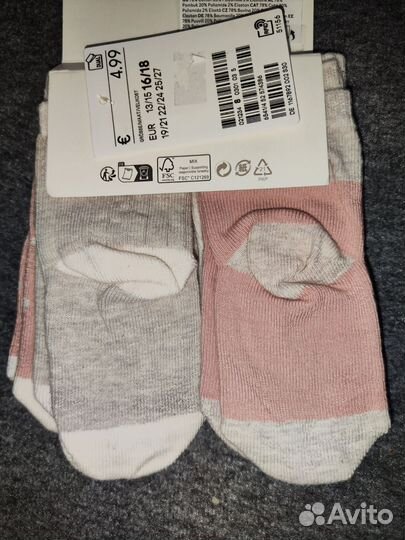Носки для девочки HM 16/18 новые