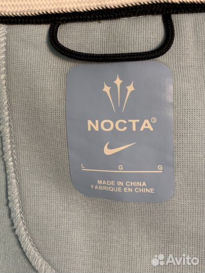 Nike tech fleece nocta голубая L