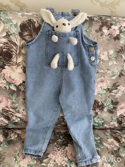 Джинсовый комбинезон для девочки 98