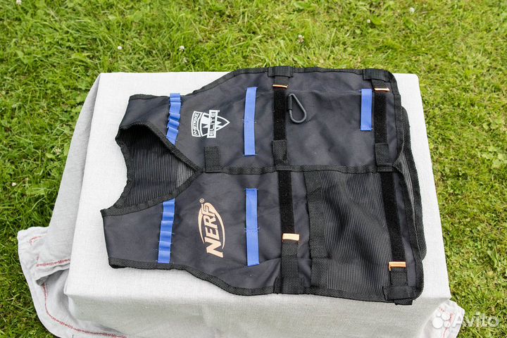 Nerf аксессуары: жилет, очки, магазин, патронташ