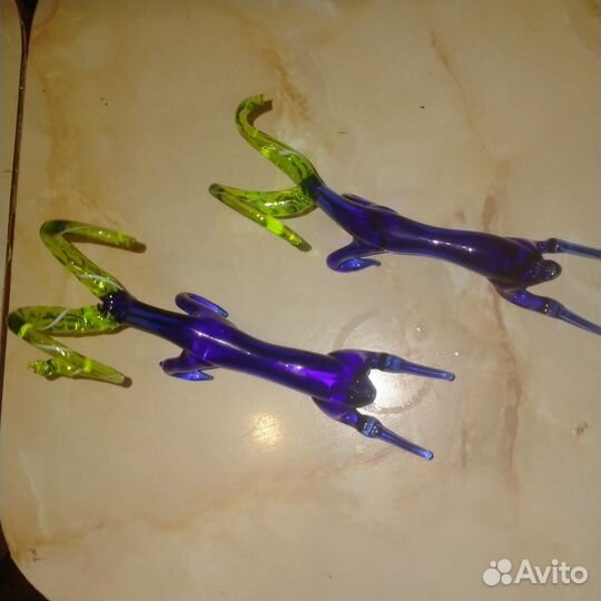 Фигурки из цветного стекла СССР, под реставрацию