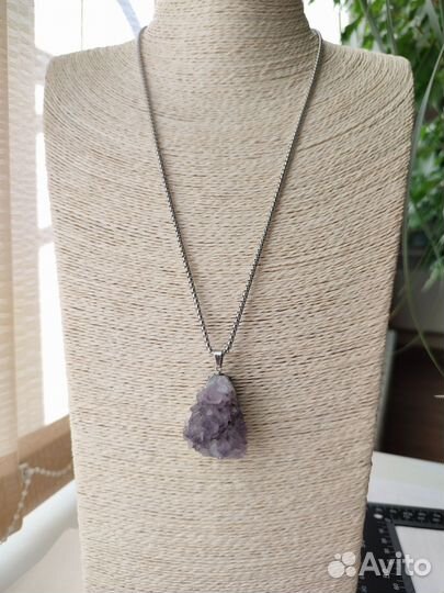 Аметист кулон 29г на цепочке