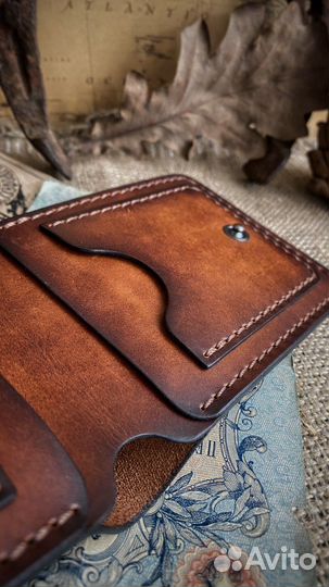 Кошелек из натуральной кожи. Ручная работа