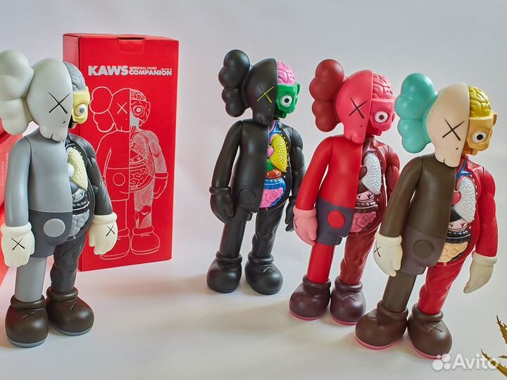 Kaws Bearbrick Anatomy 37см - Коллекция 4 фигурки