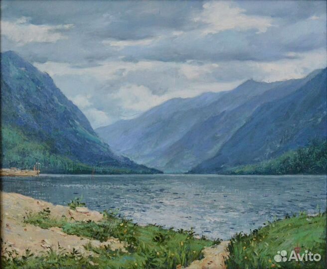 Картина маслом на холсте горный пейзаж