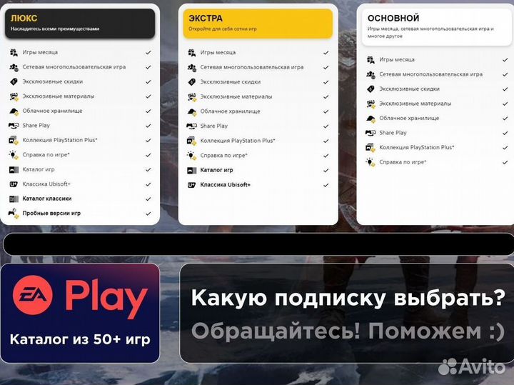 Игры подписка PS Plus Deluxe большой выбор