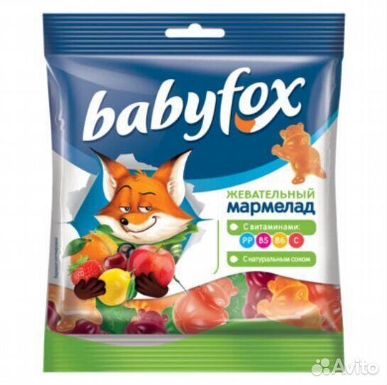 Мармелад Беби Фокс (Baby Fox) ягоды и фрукты 70г
