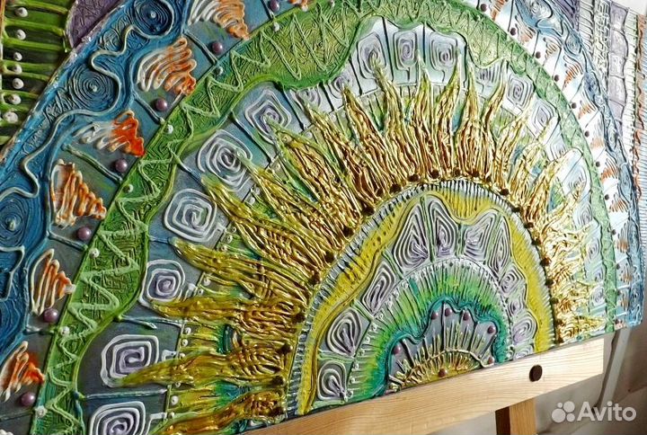 Панно, картина, Солнце, Весна