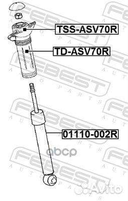 Опора заднего амортизатора tssasv70R Febest