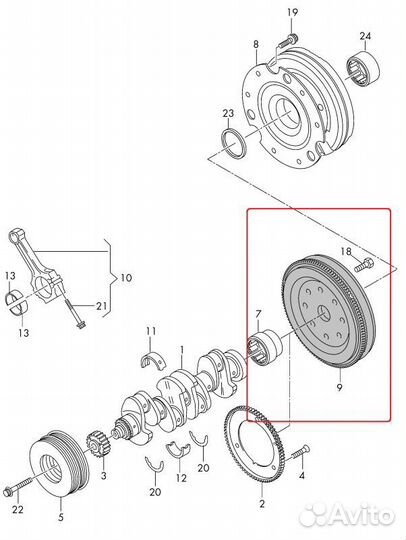 Маховик Skoda Octavia Scout легковой универсал
