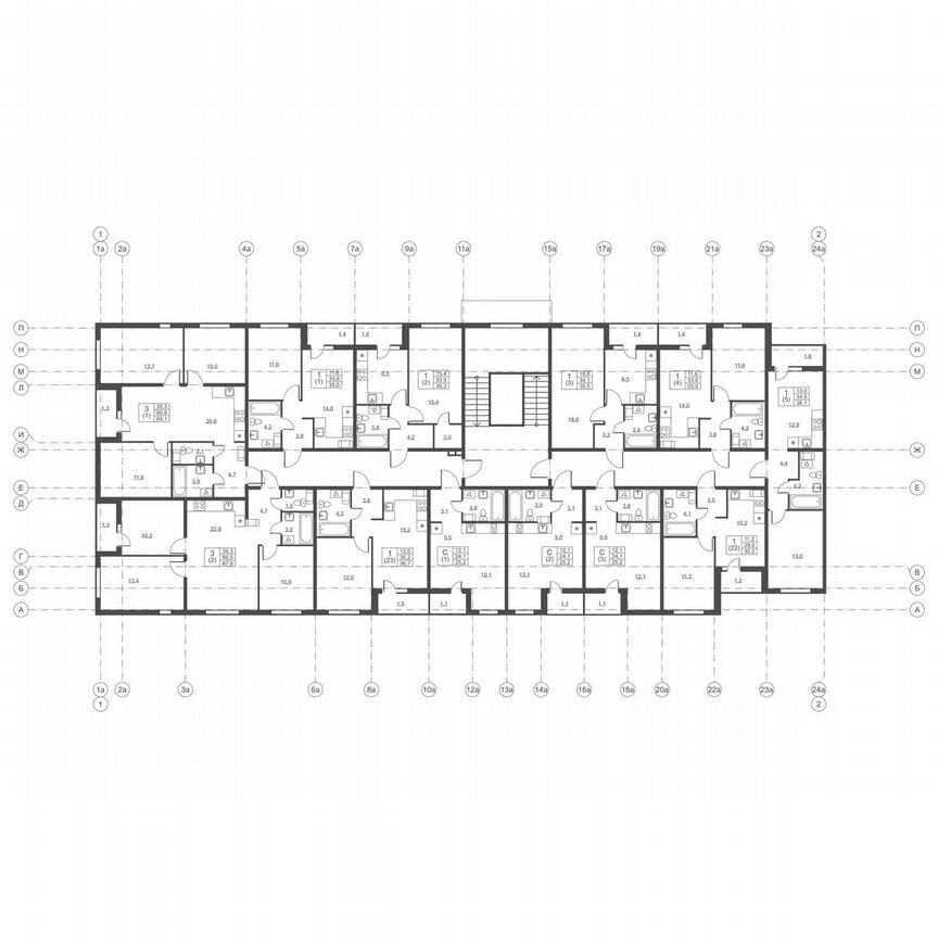 3-к. квартира, 68,1 м², 7/8 эт.