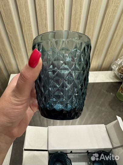 Стаканы, цветное стекло