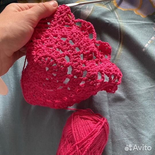 Панамка вязаная ажурная