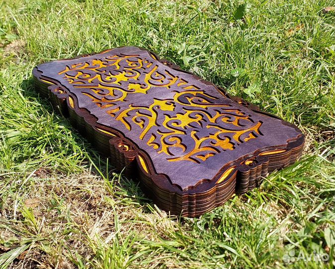 Нарды со стеклом на игровом поле