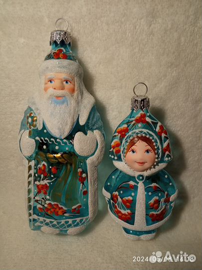 Дед мороз и Снегурочка.Ариель.Елочные игрушки