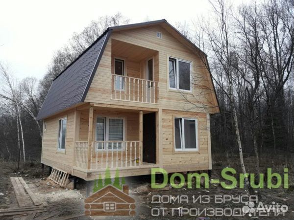 Мещовск. Хорошая надёжная Баня из бруса Б-27 (6х8)