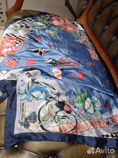 Платок 100см moschino шелк италия