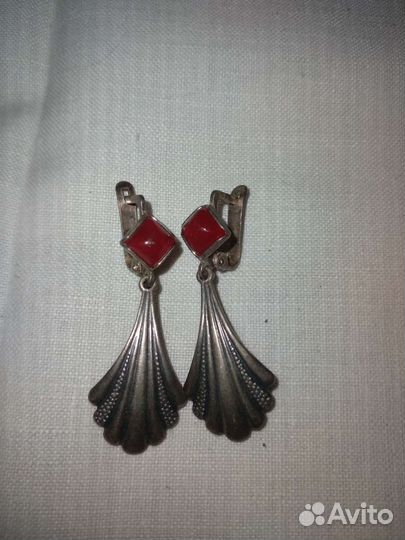 Серьги мельхиор СССР
