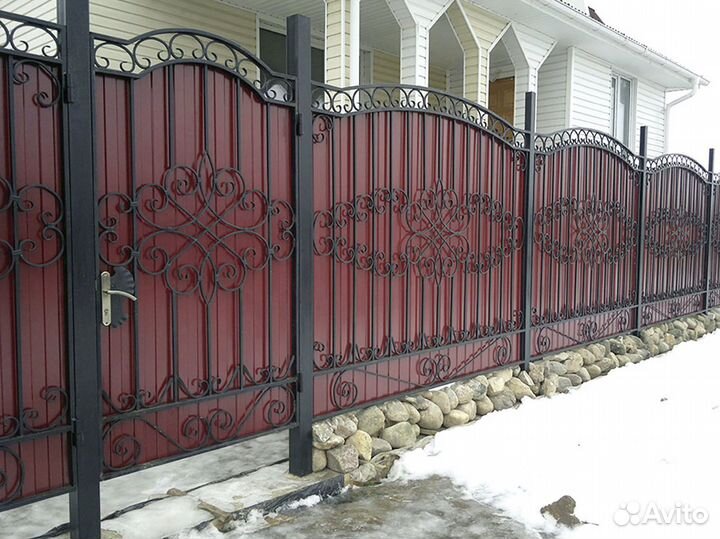 H2Заборы для дачи кованные 3Д под заказ 1метр/h2 p