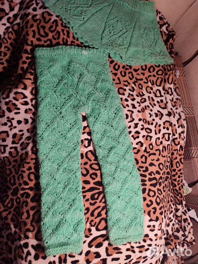 Детский вязаный костюм, ручной работы, на 3-4 года