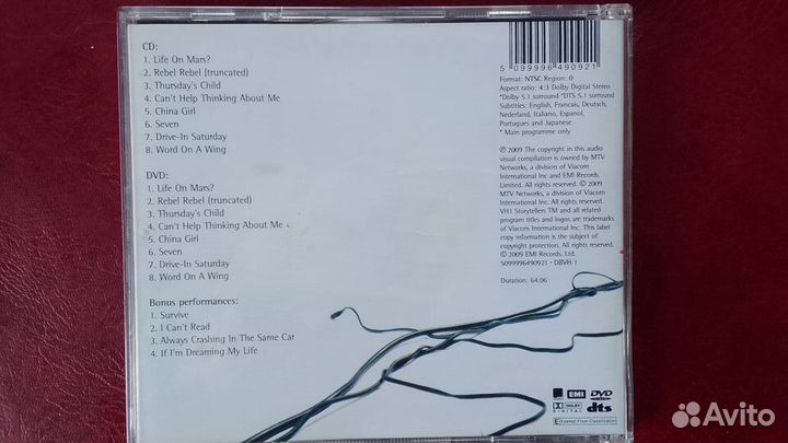 David Bowie Storytellers CD-DA+DVD EMI 2009