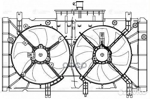 Вентилятор mazda 6(GG) 02- радиатора (с кожухо