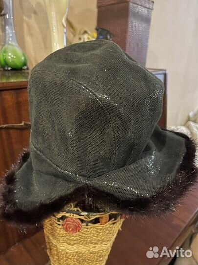 Шапка ушанка норка натуральная кожа