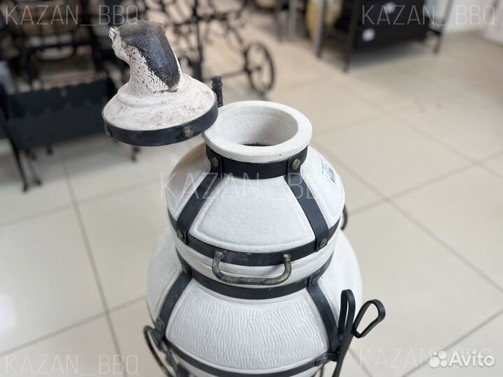 Тандыр с откидной крышкой на петлях