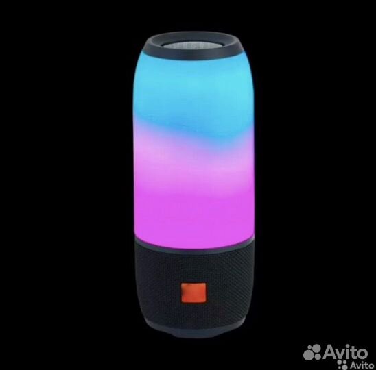Портативная колонка Pulse3 1+1 с подсветкой чёрная