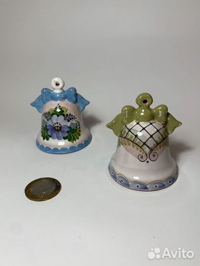 Колокольчик глина ручная роспись