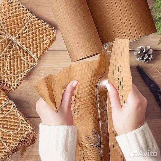 Бумага соты крафтовая и белая для упаковки