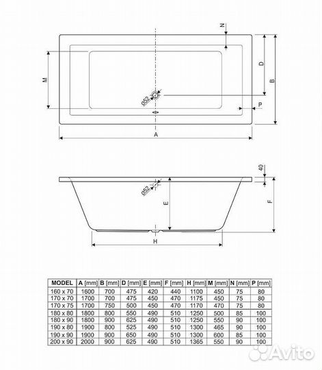 Акриловая ванна