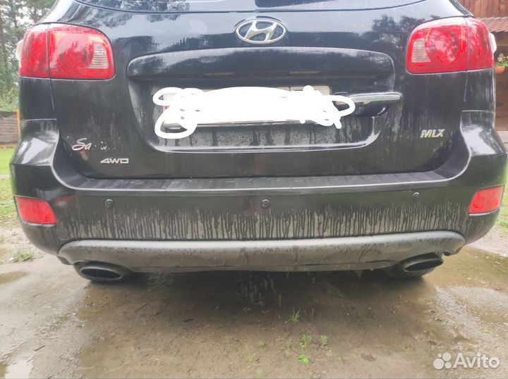 Задний бампер на hyundai santa fe